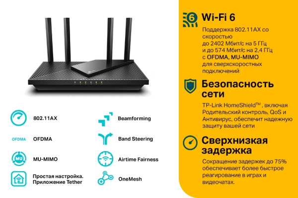 Wi-Fi роутер TP-Link Archer AX55